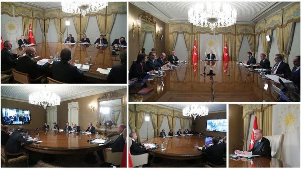 Erdoğan&#039;ın liderlerle 4&#039;lü video konferansı